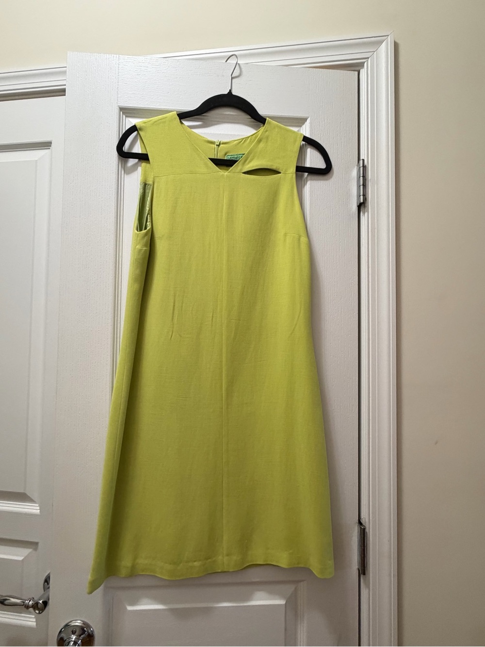 Versus Versace Lime Sleeveless Cutout Mini Dress